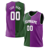 Custom Purple & Kelly Green Colors Design Sports Basketball Jersey BS01MB022315