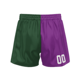 Custom Purple Kelly Green Solid Color Basketball Shorts