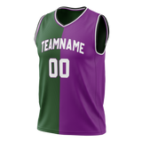 Custom Purple & Kelly Green Colors Design Sports Basketball Jersey BS01MB022315