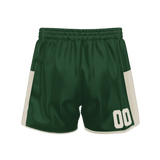 Custom Kelly Green White Solid Color Basketball Shorts