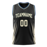 Custom Black & Cream Colors Design Sports Basketball Jersey BS01MB040105