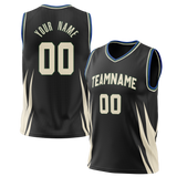 Custom Black & Cream Colors Design Sports Basketball Jersey