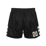 Custom Black Cream Solid Color Basketball Shorts