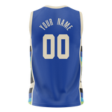 Custom Blue & Cream Colors Design Sports Basketball Jersey BS01MB052005