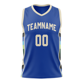 Custom Blue & Cream Colors Design Sports Basketball Jersey BS01MB052005