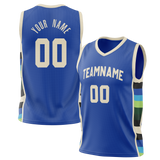 Custom Blue & Cream Colors Design Sports Basketball Jersey BS01MB052005