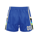 Custom Blue Cream Solid Color Basketball Shorts