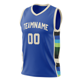 Custom Blue & Cream Colors Design Sports Basketball Jersey BS01MB052005