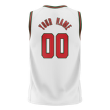 Custom White & Red Colors Design Sports Basketball Jersey BS01MB070209