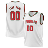 Custom White & Red Colors Design Sports Basketball Jersey BS01MB070209