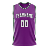 Custom Purple & Kelly Green Colors Design Sports Basketball Jersey BS01MB082315