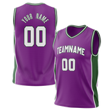 Custom Purple & Kelly Green Colors Design Sports Basketball Jersey