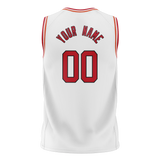 Custom White & Red Colors Design Sports Basketball Jersey BS01MH010209