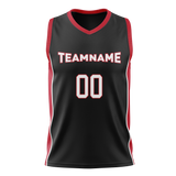 Custom Black & Red Colors Design Sports Basketball Jersey BS01MH020109