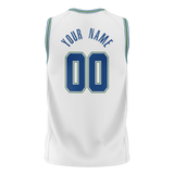 Custom White & Blue Colors Design Sports Basketball Jersey BS01MT020220