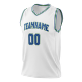 Custom White & Blue Colors Design Sports Basketball Jersey BS01MT020220