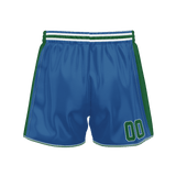 Custom Blue Kelly Green Solid Color Basketball Shorts