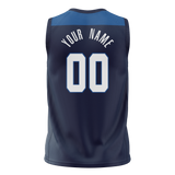 Custom Navy Blue & Royal Blue Colors Design Sports Basketball Jersey BS01MT051819