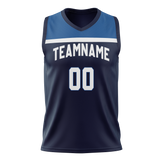 Custom Navy Blue & Royal Blue Colors Design Sports Basketball Jersey BS01MT051819