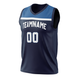 Custom Navy Blue & Royal Blue Colors Design Sports Basketball Jersey BS01MT051819