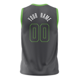 Custom Gray & Green Colors Design Sports Basketball Jersey BS01MT060314