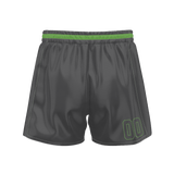 Custom Gray Green Solid Color Basketball Shorts