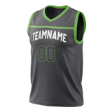 Custom Gray & Green Colors Design Sports Basketball Jersey BS01MT060314