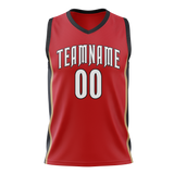 Custom Red & Black Colors Design Sports Basketball Jersey BS01NOP030901