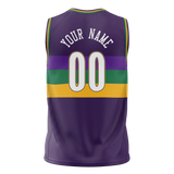 Custom Purple & Yellow Colors Design Sports Basketball Jersey BS01NOP042312