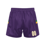 Custom Purple Yellow Solid Color Basketball Shorts