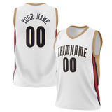 Custom White & Cream Colors Design Sports Basketball Jersey