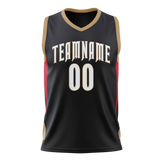 Custom Black & Cream Colors Design Sports Basketball Jersey BS01NOP060105