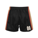 Custom Black Cream Solid Color Basketball Shorts