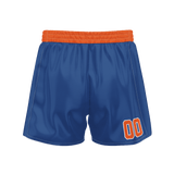 Custom Royal Orange Solid Color Basketball Shorts