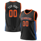 Custom Black & Orange Colors Design Sports Basketball Jersey