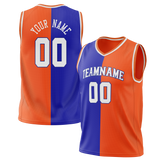 Custom Royal Blue & Orange Colors Design Sports Basketball Jersey