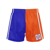 Custom Royal Orange Solid Color Basketball Shorts