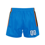 Custom Blue Black Solid Color Basketball Shorts