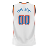 Custom White & Blue Colors Design Sports Basketball Jersey BS01OCT020220