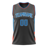 Custom Camo & Blue Colors Design Sports Basketball Jersey BS01OCT030620