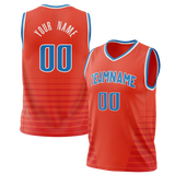 Custom Orange & Blue Colors Design Sports Basketball Jersey