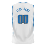 Custom White & Blue Colors Design Sports Basketball Jersey BS01OM010220