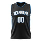 Custom Black & Blue Colors Design Sports Basketball Jersey BS01OM020120