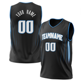 Custom Black & Blue Colors Design Sports Basketball Jersey