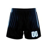 Custom Black Blue Solid Color Basketball Shorts