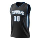 Custom Black & Blue Colors Design Sports Basketball Jersey BS01OM020120