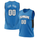 Custom Blue & Black Colors Design Sports Basketball Jersey