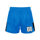 Custom Blue Black Solid Color Basketball Shorts