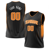 Custom Black & Light Orange Colors Design Sports Basketball Jersey