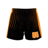 Custom Black Light Orange Solid Color Basketball Shorts